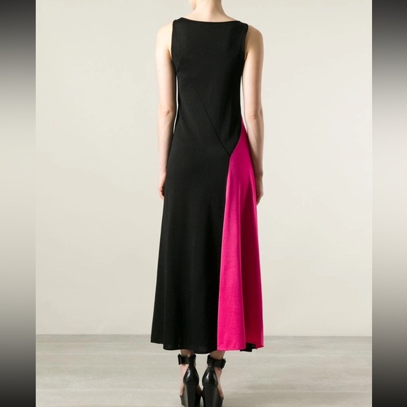 NWT Ralph Lauren black label knit sweater tank maxi dress black pink sz M - Picture 2 of 9